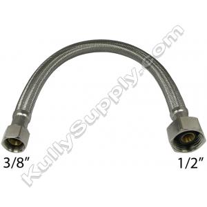 Universal B812 Stainless Steel Faucet Supply Line 12 in.