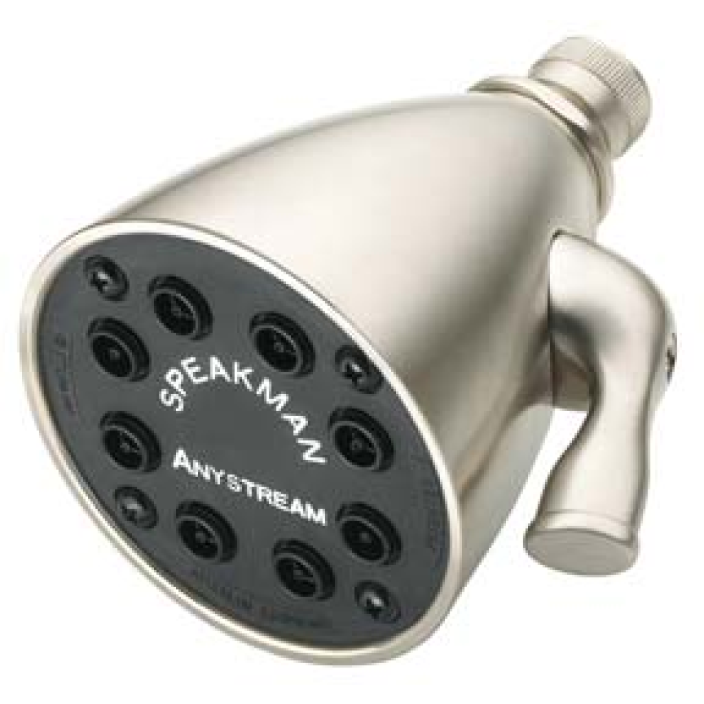 Speakman S-3018 Rainier Anystream Duschkopf, Verstellbar, Chrom Poliert – Mit 5 Stream- & 12 Massagedüsen