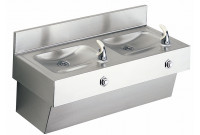 Elkay EDF210C Stainless Steel NON-REFRIGERATED Two-Station Drinking Fountain