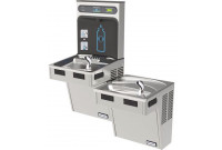 Halsey Taylor HydroBoost HTHB-HAC8BLSS-NF Stainless Steel Dual Drinking Fountain with Bottle Filler