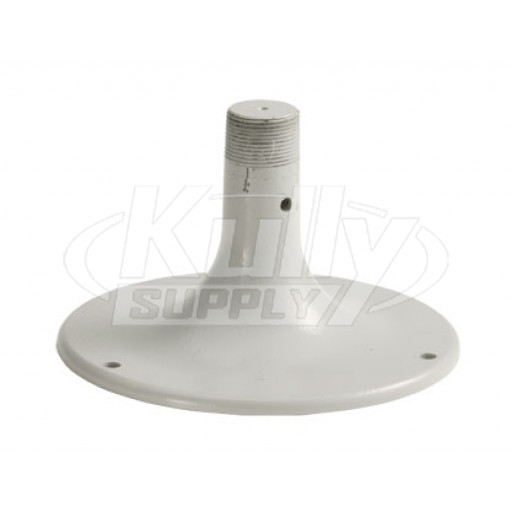 Haws 0005717000 9" Diameter Cast Finish Type 304 Stainless Steel Floor Flange with Three Mounting Holes, 1-1/4" MIPS