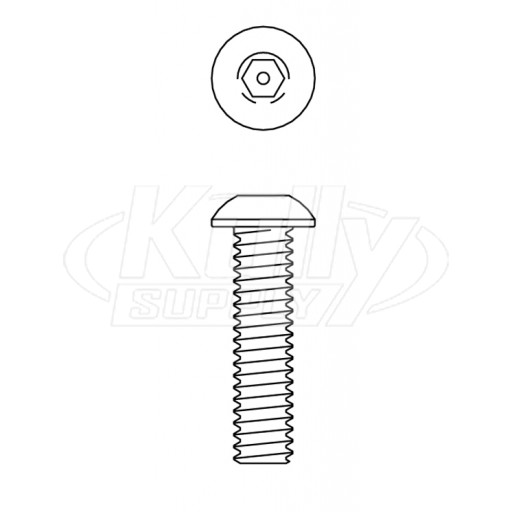 Acorn 0112-003-000 1/4-20 X 1" Button Head Hex W/Ctr Reject S.Stl Screw