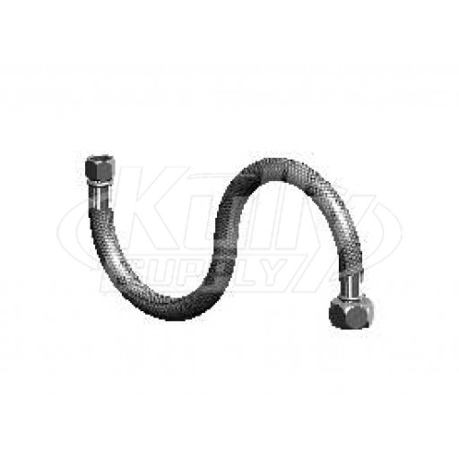 T&S Brass 016297-45 Flex. Connector Hose, 1/2 Npsm-F X 1/4 Npsm-F