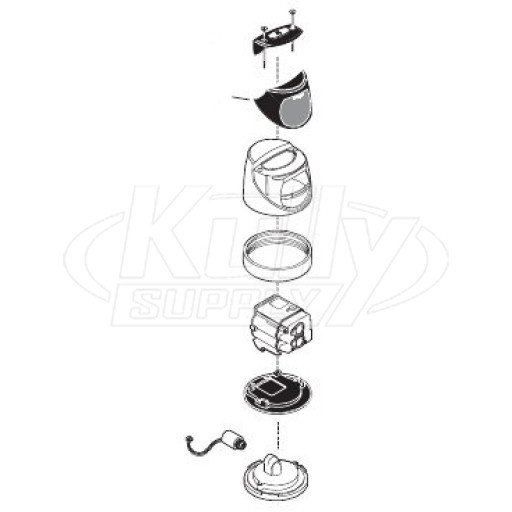 Sloan G2 EBV-149-A Cover, Ring, and Sensor Assembly (for Zurn Water Closets)