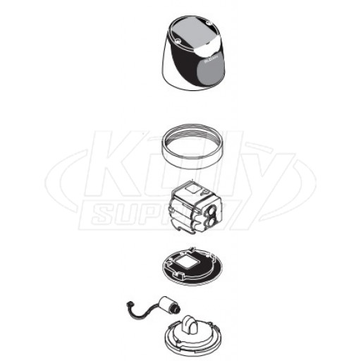 Sloan Solis EBV-321-A Zurn Urinal Electronic Single Button Cover & Sensor Assembly