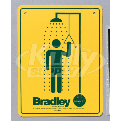 Bradley 114-050 Drench Shower Sign