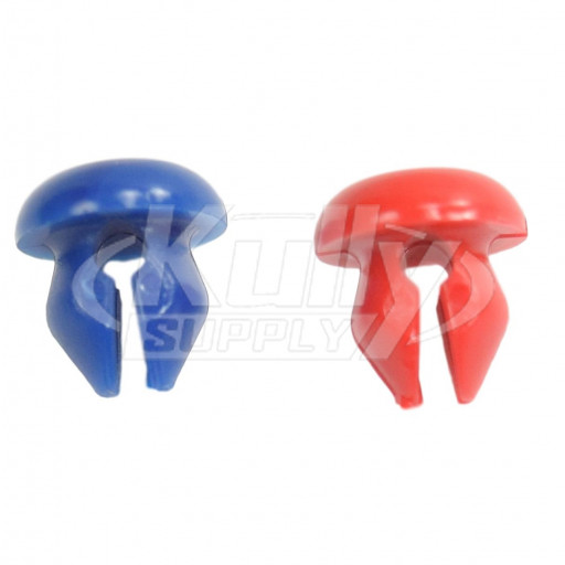 Chicago 665-309KJKNF Red & Blue Index Buttons for 665 Push Button