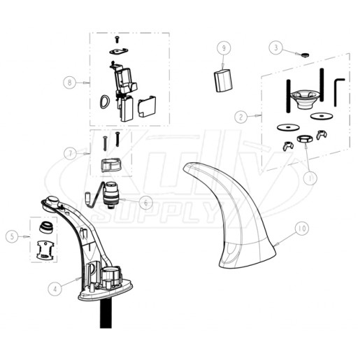 Chicago 116.606.21.1 E-Tronic 40 Sensor Faucet Parts Breakdown