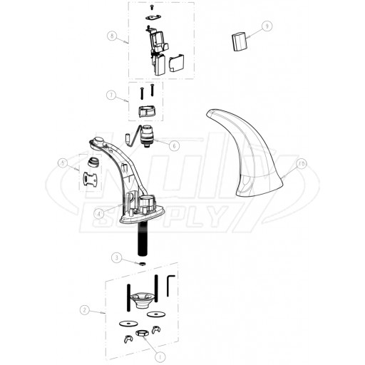 Chicago 116.606.AB.1 E-Tronic 40 Sensor Faucet Parts Breakdown