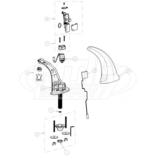 Chicago 116.706.21.1 E-Tronic 40 Sensor Faucet Parts Breakdown