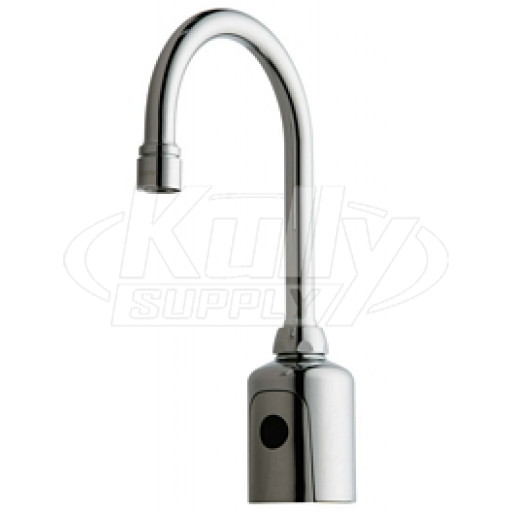 Chicago 116.595.AB.1 HyTronic Gooseneck Sink Faucet with Dual Beam Infrared Sensor - Patient Care Application