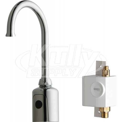 Chicago 116.955.AB.1 HyTronic Gooseneck Sink Faucet with Dual Beam Infrared Sensor