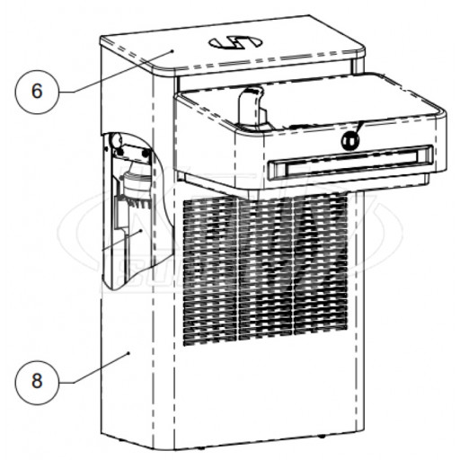 Haws 1201S Drinking Fountain Parts Breakdown