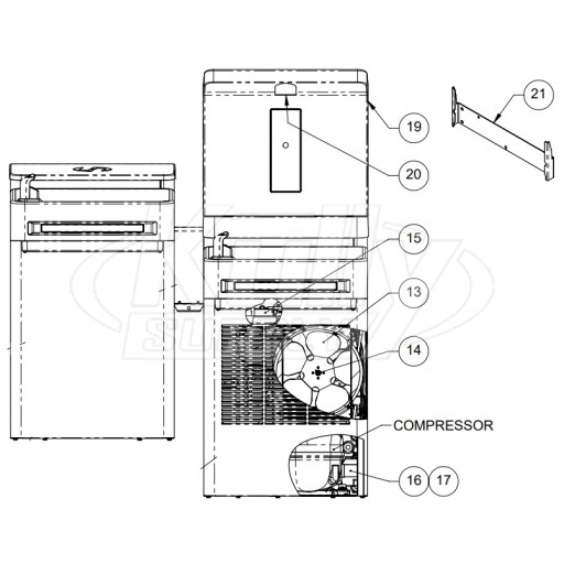 Haws 1211S & 1211SH Drinking Fountain Parts Breakdown