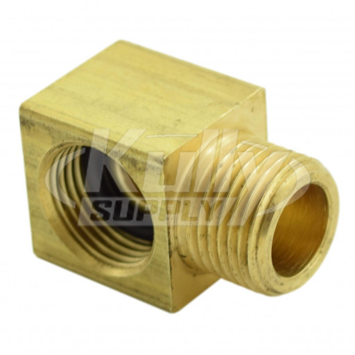 T&S Brass 015345-20 Low Profile Elbow, 3/8-18Npsm Male X Female (Not Intended For Potable Water Applications)