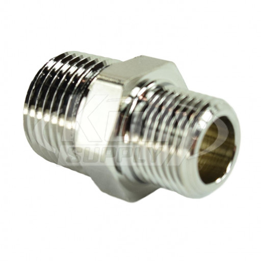 T&S Brass 062A 1/2" NPT Male X 3/8" NPT Male Brass Adapter