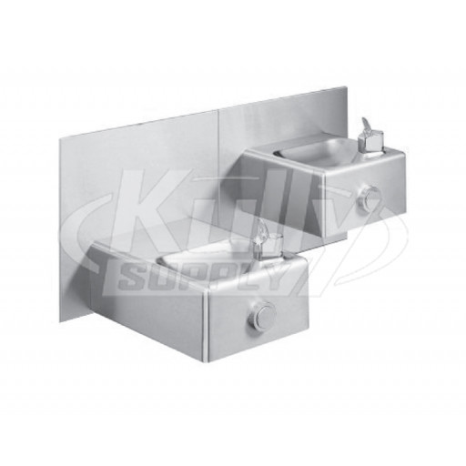 Oasis MSSLEM NON-REFRIGERATED Sensor-Operated (lower unit only) In-Wall Dual Drinking Fountain