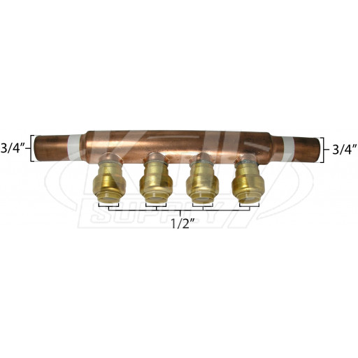 SharkBite 22997 Manifold (4 Port Open)