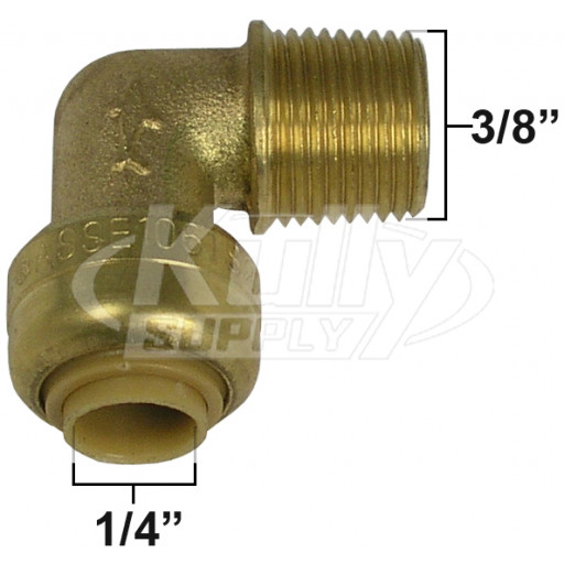 SharkBite U276 Dishwasher Elbow 1/4" x 3/8" MIP