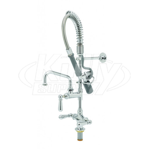 T&S Brass MPY-2DCN-06 Mini Pre-Rinse With 6" Swing Nozzle and Flex Lines