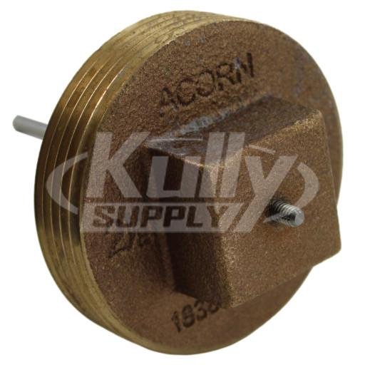 Acorn 1836-081-001 2-1/2" Npt Brass Clean-Out Plug With Pin