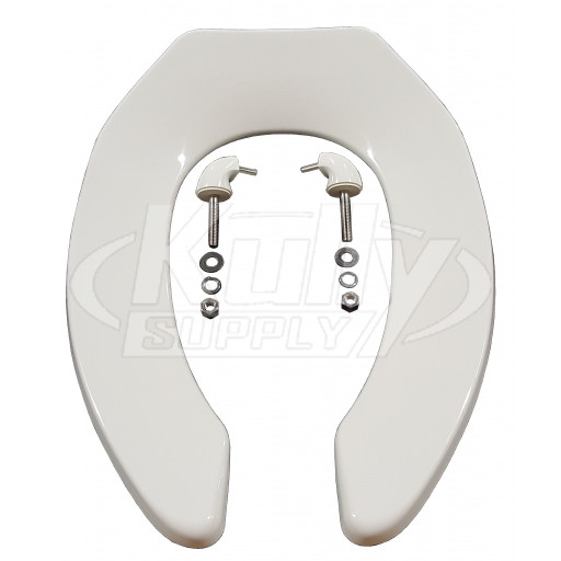 Zurn Z5955SS-EL White Elongated Open Toilet Seat