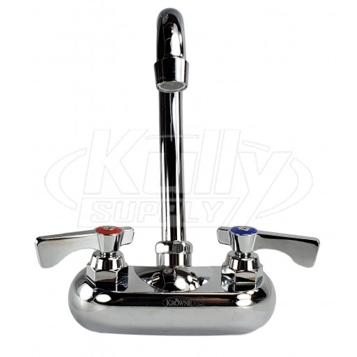Krowne 10-400L 4" Wall Mounted Gooseneck Faucet