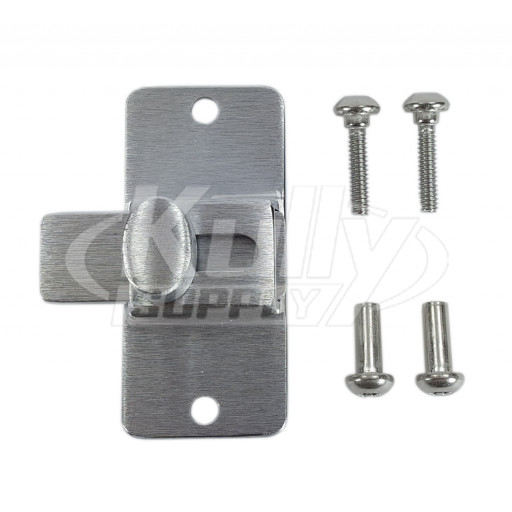 Accurate Toilet Partition 9HAP68 Cast Stainless Steel Slide Bolt Latch 1-1/2"W X 3-1/4"L, 2-3/4" Screw