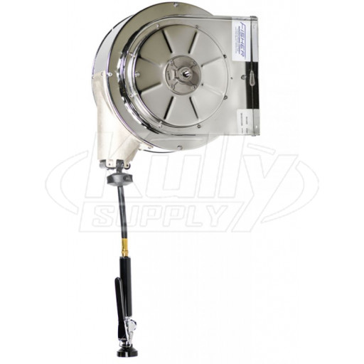 Fisher 75221 Stainless Steel Reel Rinse Covered Wall Mount 30' Hose