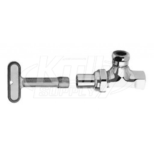 Fisher 1792 Polished Chrome Angle Stop 1/2"M x 1/2"F