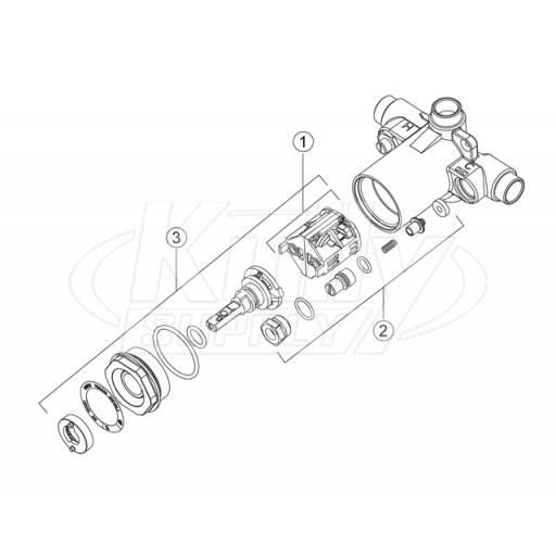 Chicago Pressure Balancing Tub & Shower Valve Parts Breakdown