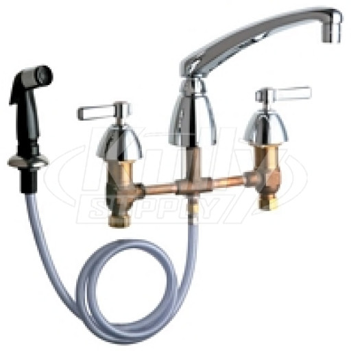 Chicago 200 Al8abcp E Cast Concealed Kitchen Sink Faucet W Side Spray