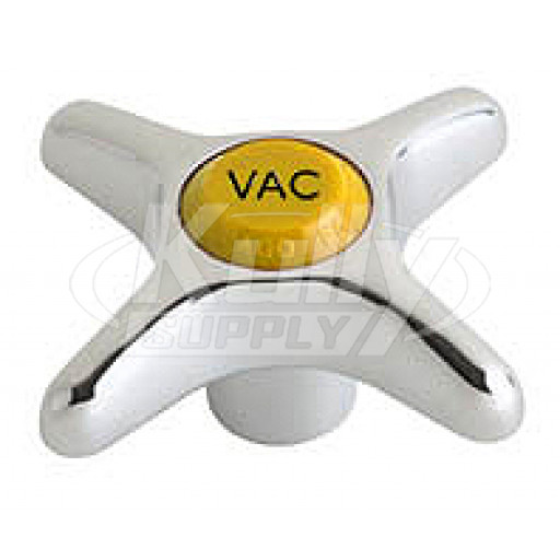 Chicago 204-VACJKCP 2-1/2" Metal Cross Handle w/ Vacuum Index Button