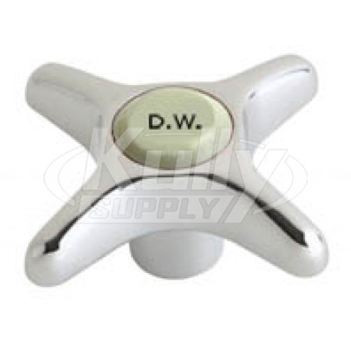 Chicago 204-DWJKCP 2-1/2" Metal Cross Handle w/ Distilled Water Index Button