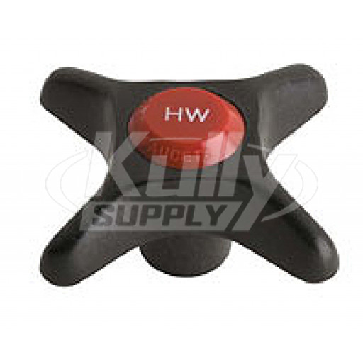 Chicago 205-HWJKNF 2-1/2" Plastic Cross Handle w/ Hot Water Index Button