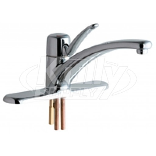 Chicago 2300-8ABCP Single Lever Hot and Cold Water Mixing Sink Faucet