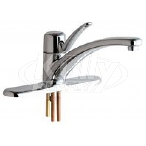 Chicago 2300-8E34VPABCP Single Lever Hot and Cold Water Mixing Sink Faucet