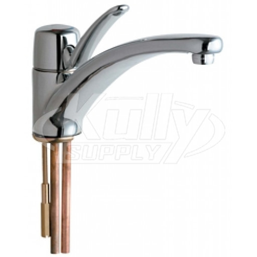 Chicago 2300-E34ABCP Single Lever Hot and Cold Water Mixing Sink Faucet