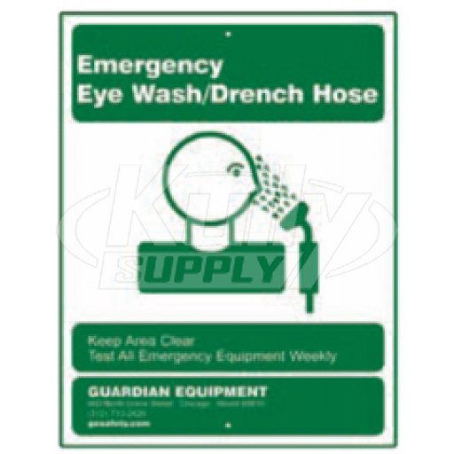 Guardian 250-010G Drench Hose / Eyewash Sign