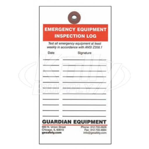 Guardian 250-060R Inspection Tags (20 Included)