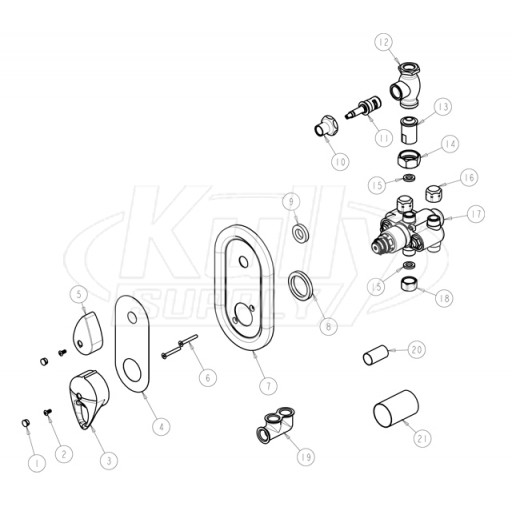 Chicago Pressure Balancing Shower Valve Parts Breakdown