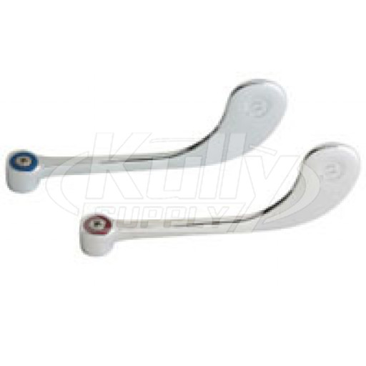 Chicago 319-PRJKCP 6" Elbow Blade Handles w/ Hot & Cold Index Buttons