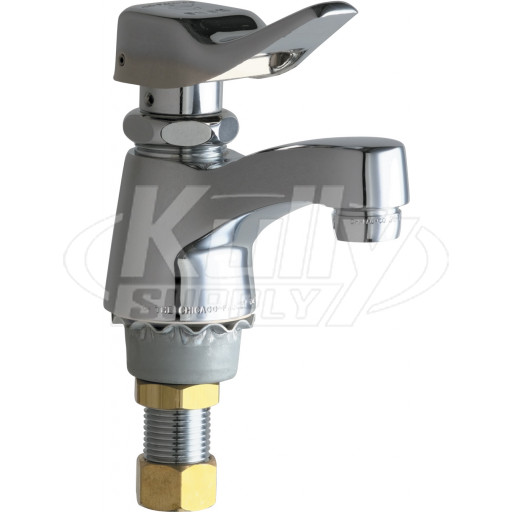 Chicago 333-336COLDABCP Single Supply Metering Sink Faucet