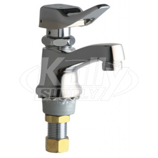 Chicago 333-336HOTABCP Single Supply Metering Sink Faucet