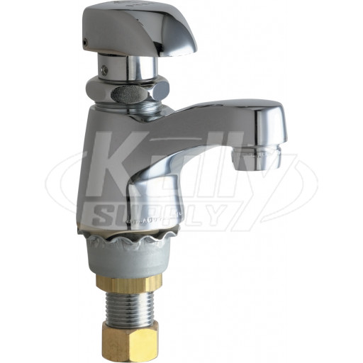 Chicago 335-E12COLDABCP Single Supply Metering Sink Faucet