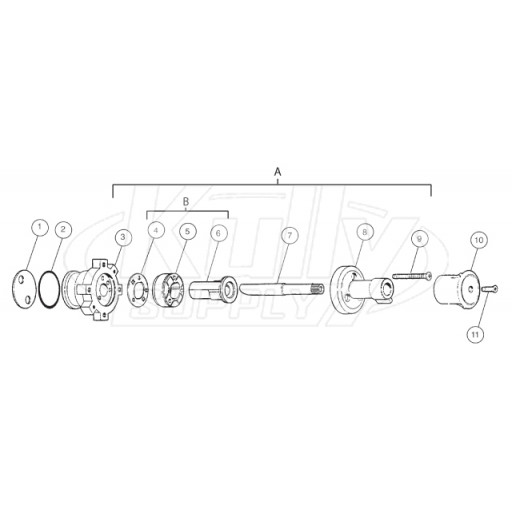 Bradley Bradtrol Shower Valve For Column Showers Parts Breakdown