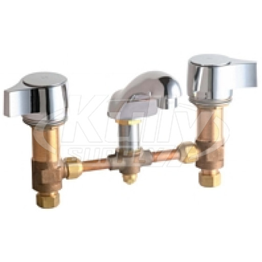 Chicago 404-V636ABCP Concealed Hot and Cold Water Metering Sink Faucet