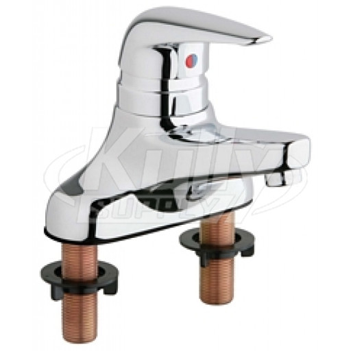 Chicago 420-MPABCP Single Lever Hot and Cold Water Mixing Sink Faucet - Master Pack of 6