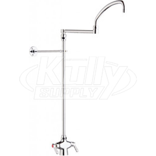 Chicago 511-ABCP Hot and Cold Water Mixing Pot and Kettle Filler Faucet