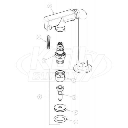 Chicago 709-CP Glass Filler Parts Breakdown